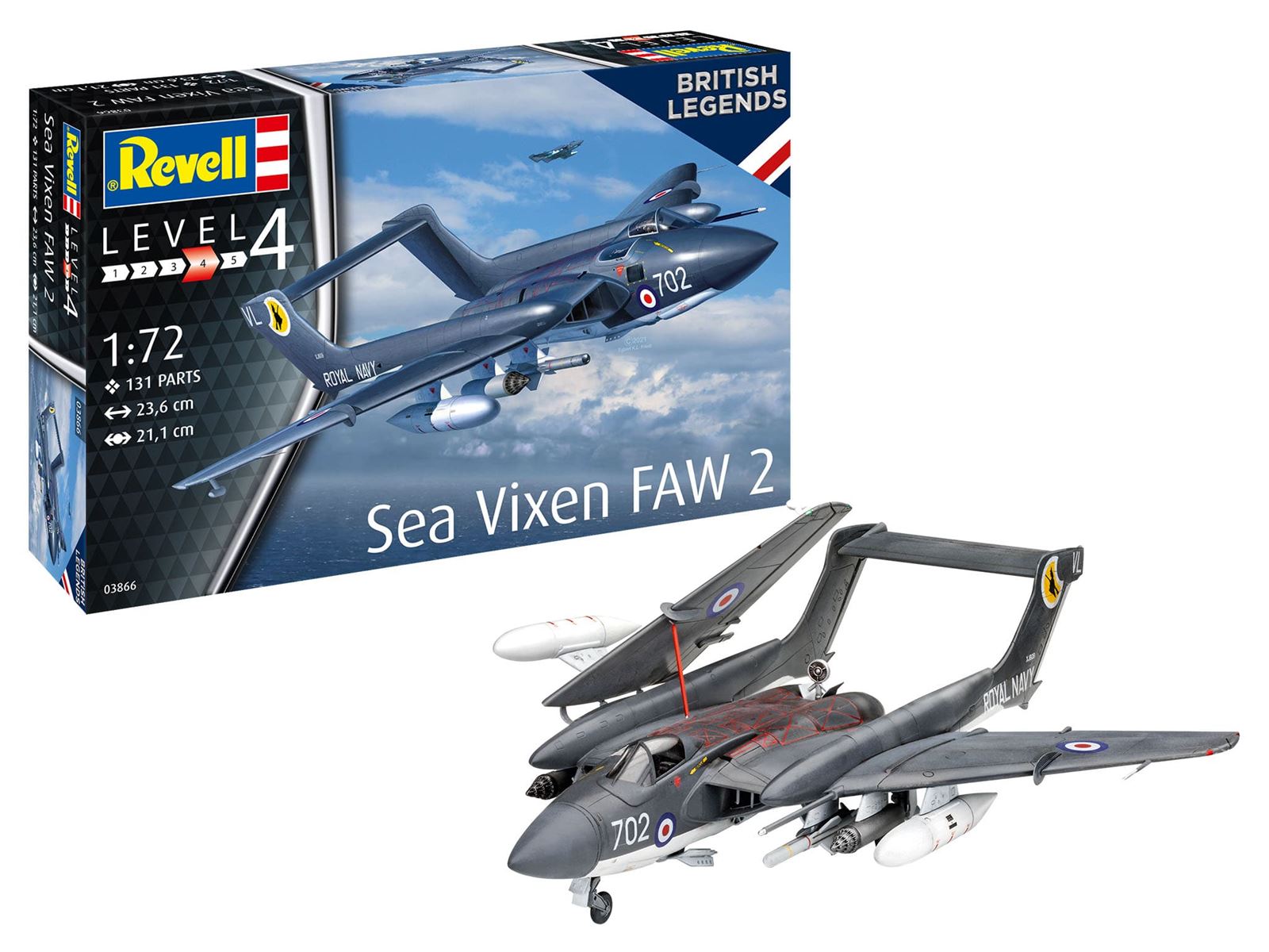 REVELL 03866 1/72 Sea Vixen FAW 2 "70th Anniversary British Legends" - Imagen 1