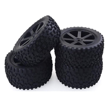RUEDAS 1/10 BUGGY LLANTA NEGRA RADIOS - TACO MEDIANO (4 uni) - Imagen 1