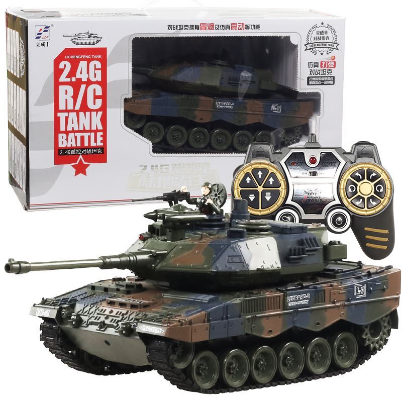 Tanque LEOPARD 1/18 2.4g R/C con humo y bola - Imagen 1