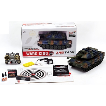 Tanque LEOPARD 1/18 2.4g  R/C con humo y bola - Imagen 2