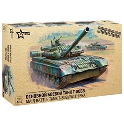 ZVEZDA 1/35 Tanque de batalla principal ruso con blindaje reactivo explosivo T-80BV (3592) - Imagen 1